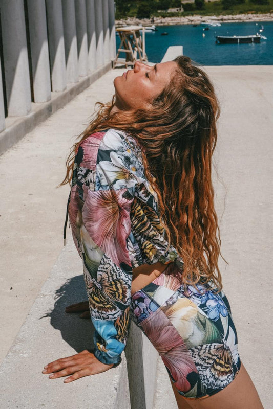 Fleur de Glitch - Cropped Windbreaker