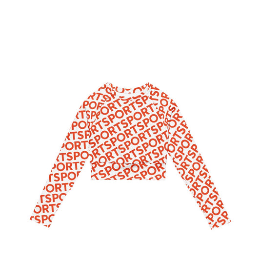 Sporty L'arancia - Long Sleeve Crop Top