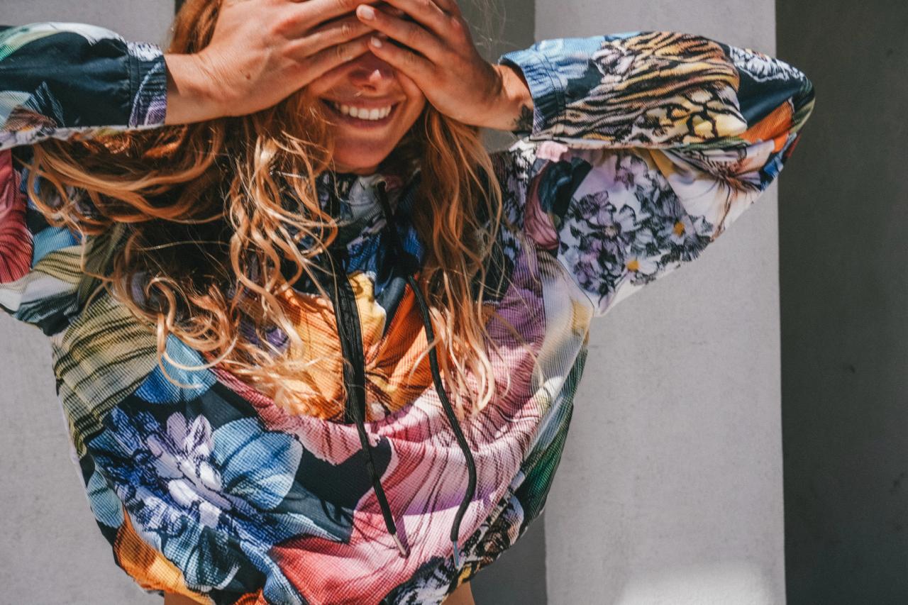 Fleur de Glitch - Cropped Windbreaker