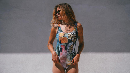 Fleur de Glitch - One-Piece Swimsuit