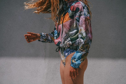 Fleur de Glitch - Cropped Windbreaker