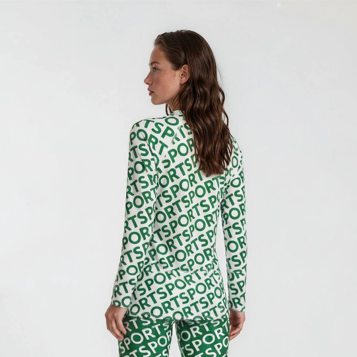 Sporty Olympic Green - Women's Long Sleeve Rash Guard