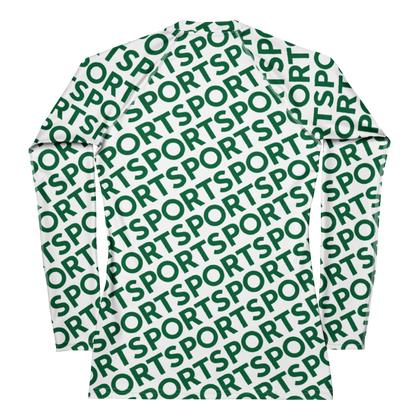 Sporty Olympic Green - Women's Long Sleeve Rash Guard
