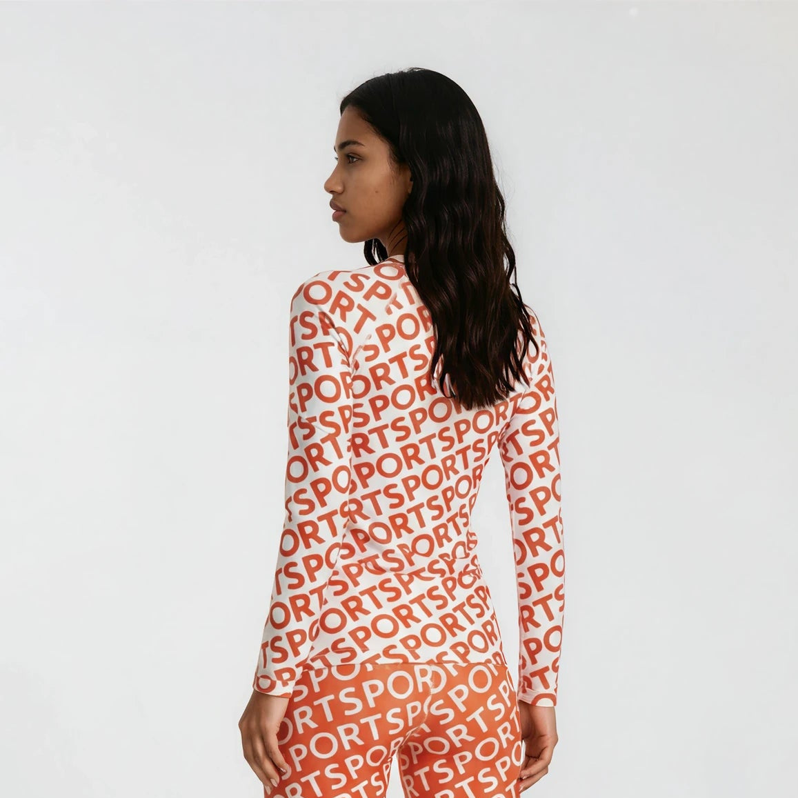 Sporty L'arancia - Women's Long Sleeve Rash Guard
