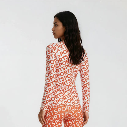 Sporty L'arancia - Women's Long Sleeve Rash Guard