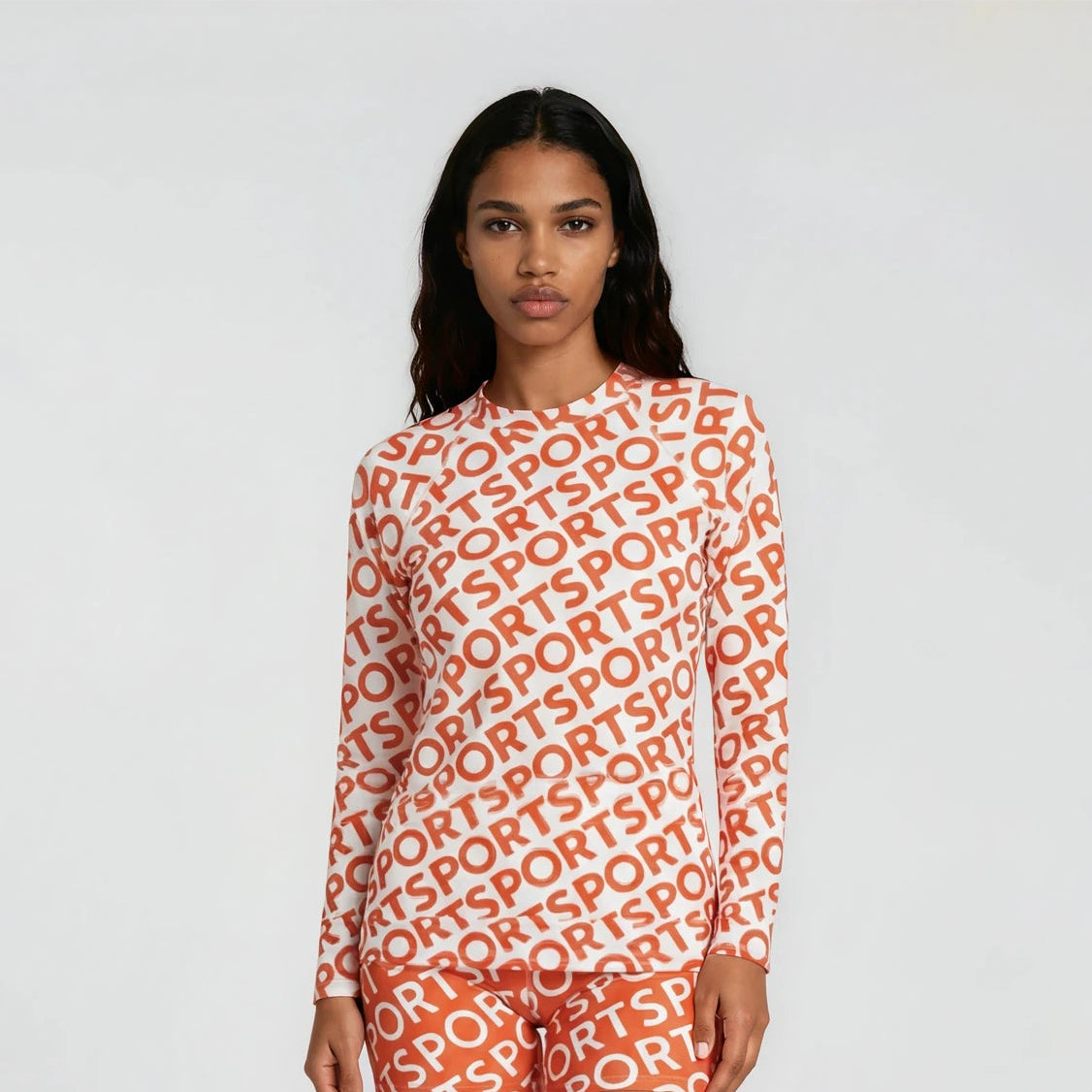 Sporty L'arancia - Women's Long Sleeve Rash Guard