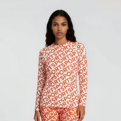 Sporty L'arancia - Women's Long Sleeve Rash Guard