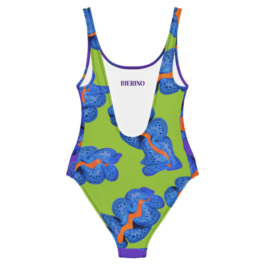 Calypso Split Tide - One Piece Swimsuit - green back
