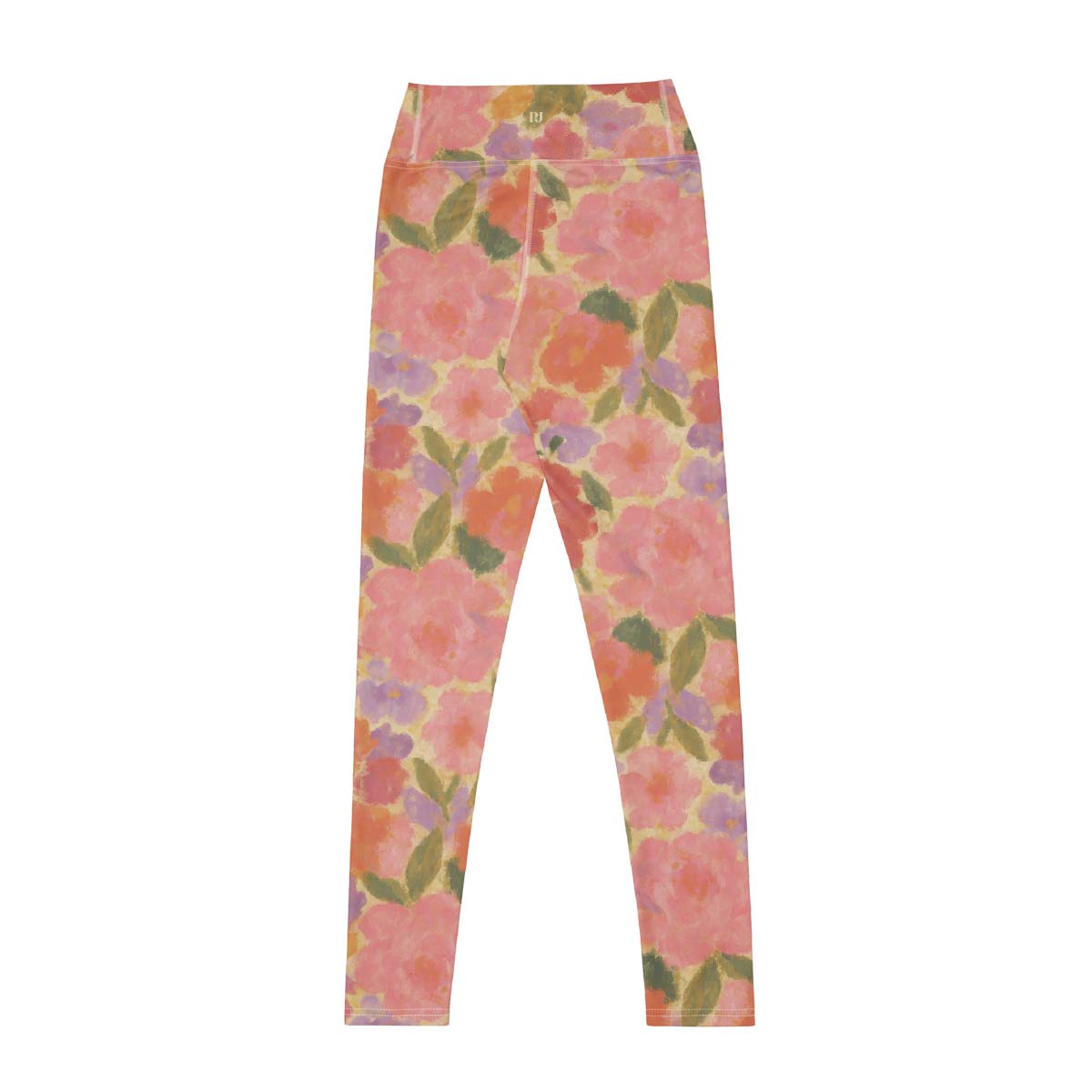 Floral patterned leggings back view