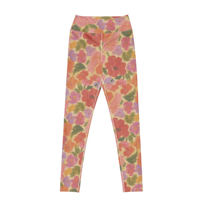 Floral patterned leggings front view