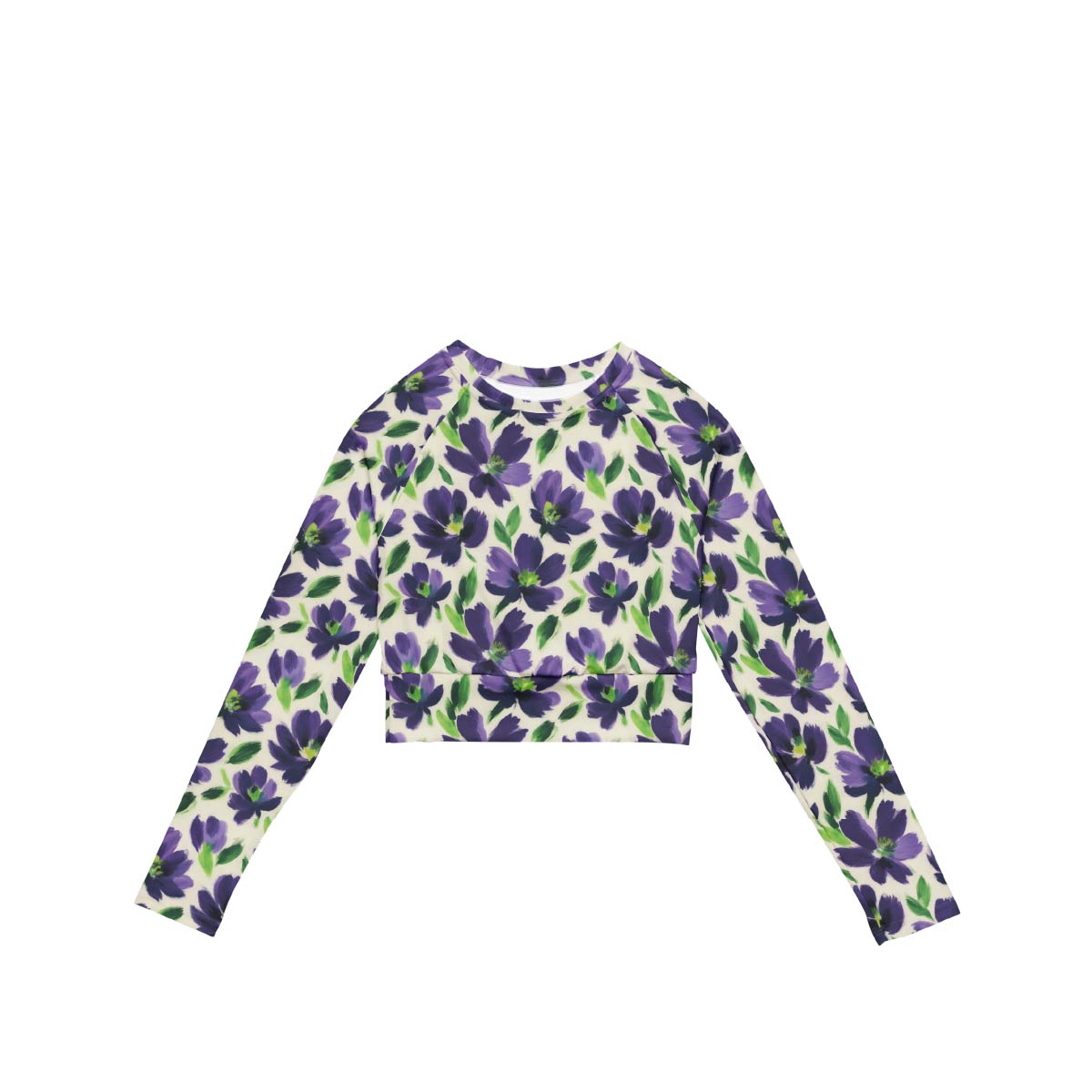 Violet - Long-sleeve Crop Top