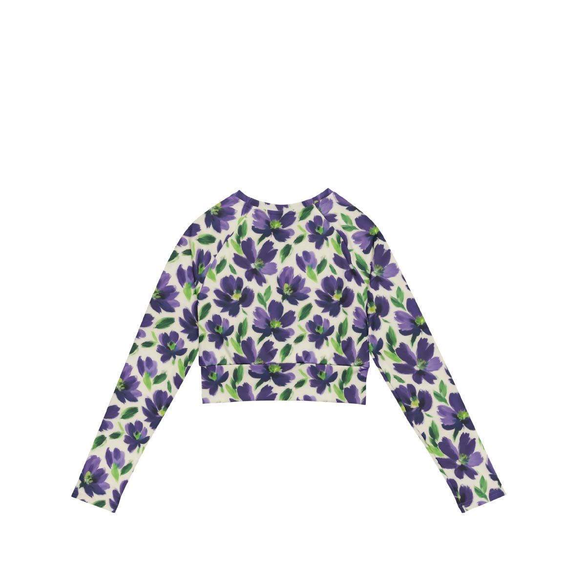 Violet - Long-sleeve Crop Top
