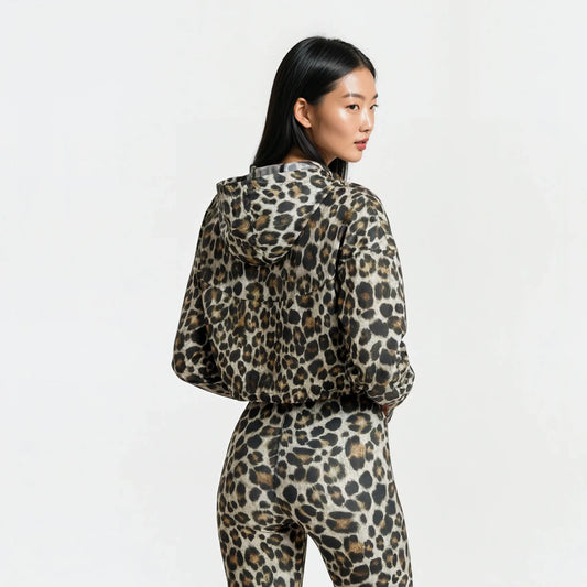 Leopard - Cropped Windbreaker