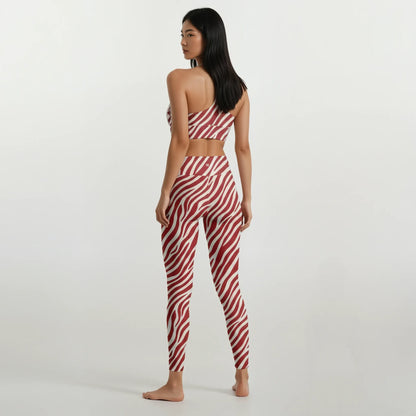 Zebra Leggings Red - Untamed Edition