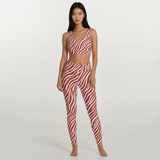 Zebra Leggings Red - Untamed Edition
